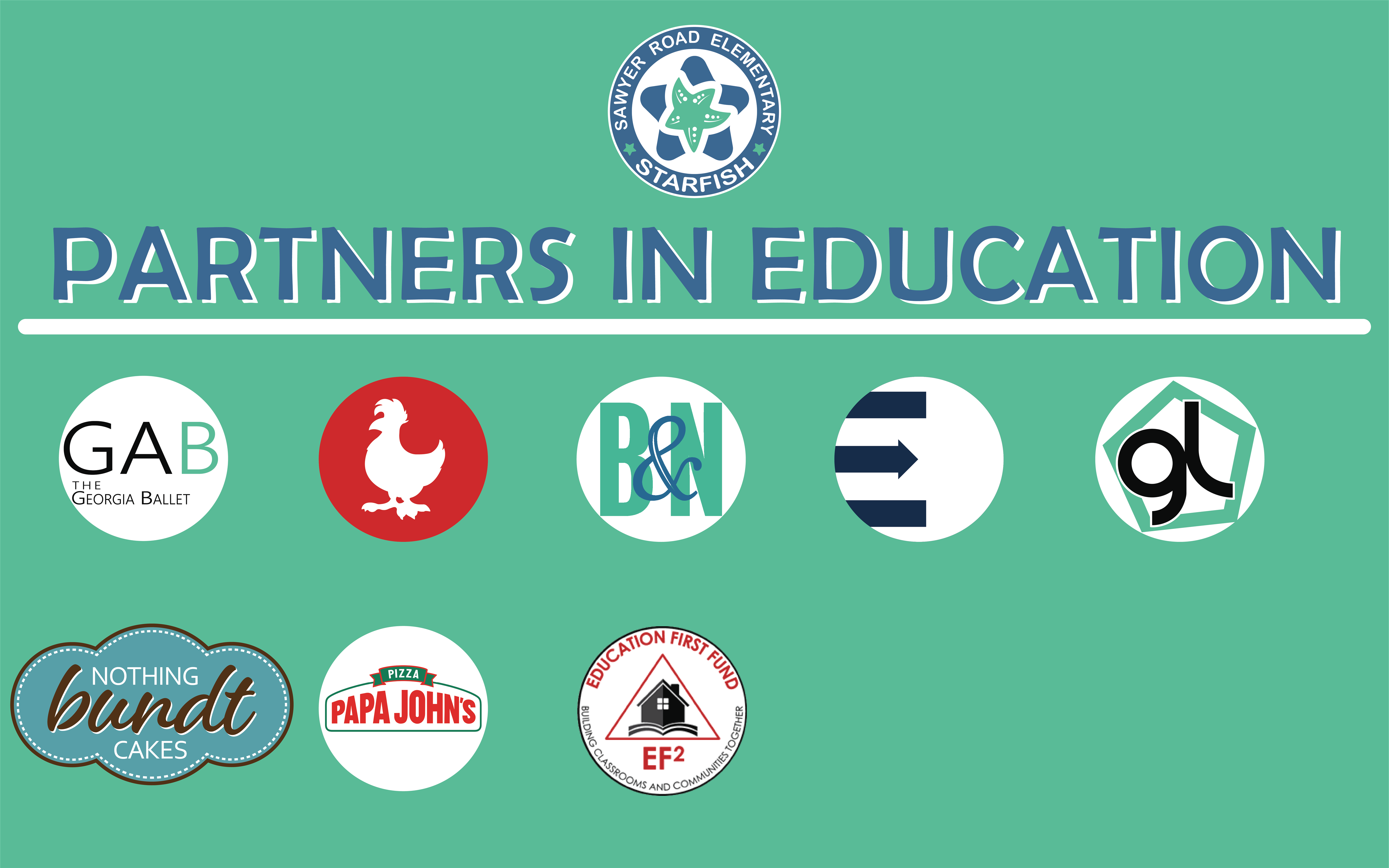 Image detailing Sawyer Road Partners in Education, listed below